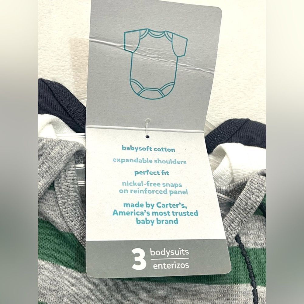 Carter’s Child of Mine Baby Bodysuit Hoodie & Pants Set and 3 pack Bodysuits - Picture 11 of 15
